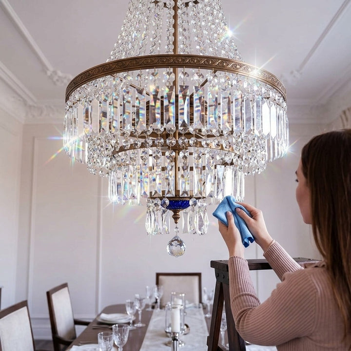How to Clean a Crystal Chandelier Without Taking It Down