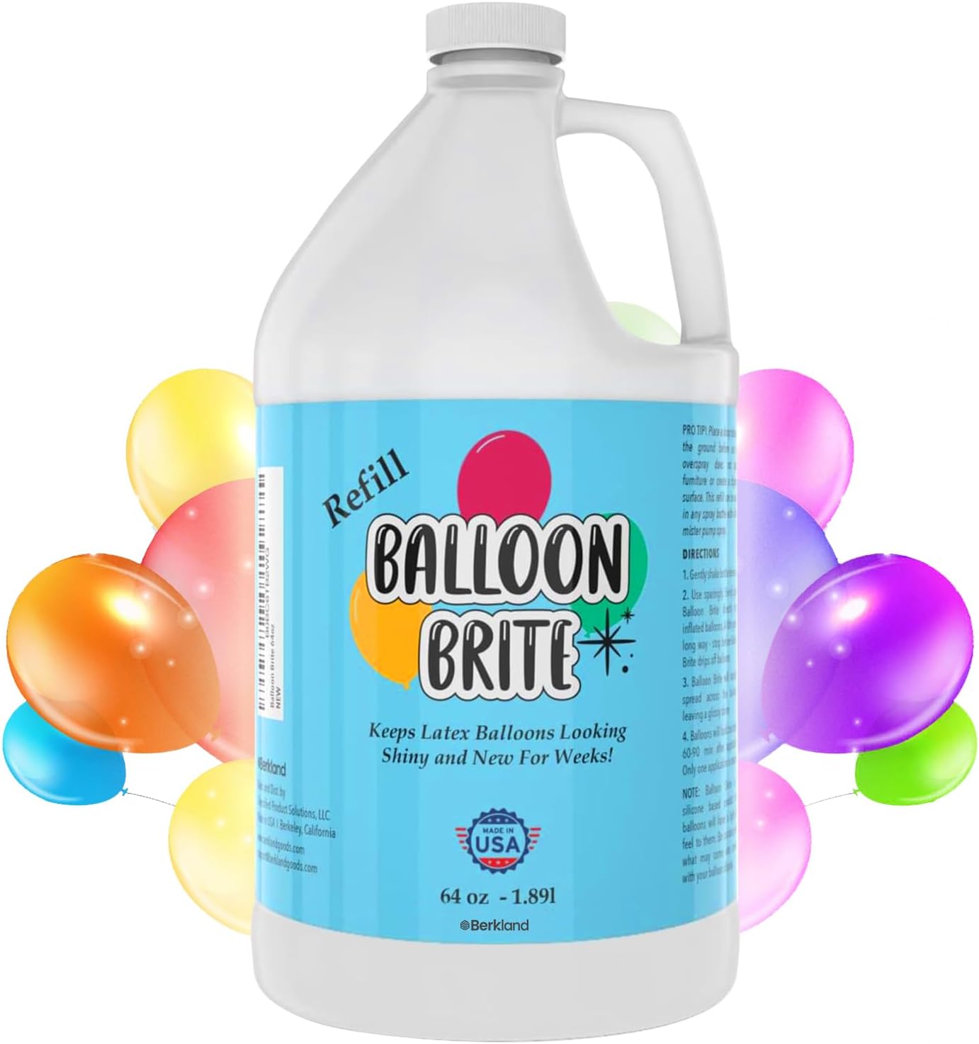 Berkland Balloon High Shine Spray - Elegant Gloss Finish for Latex Balloons, Made in the USA