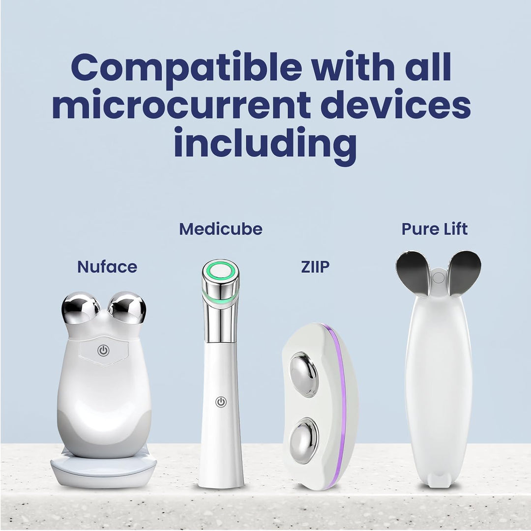 Conductive Gel for Microcurrent Devices - Collagen Peptides &amp; Hyaluronic Acid Boost Skin Radiance - Locks in Moisture for 24 Hours