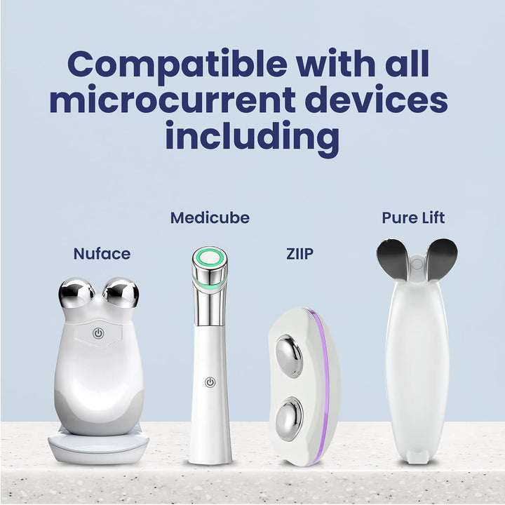 Conductive Gel for Microcurrent Devices - Collagen Peptides &amp; Hyaluronic Acid Boost Skin Radiance - Locks in Moisture for 24 Hours