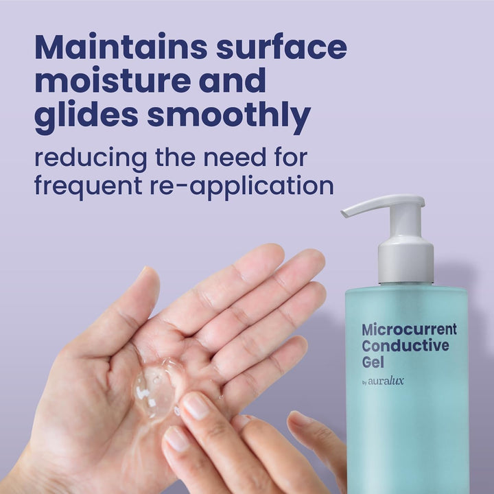 Conductive Gel for Microcurrent Devices - Collagen Peptides &amp; Hyaluronic Acid Boost Skin Radiance - Locks in Moisture for 24 Hours
