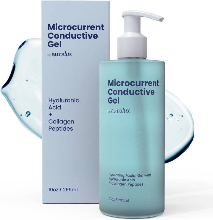 Conductive Gel for Microcurrent Devices - Collagen Peptides &amp; Hyaluronic Acid Boost Skin Radiance - Locks in Moisture for 24 Hours