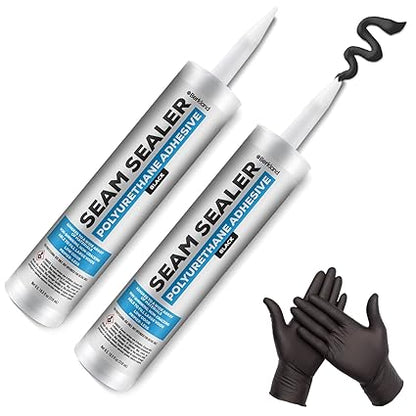 Berkland Black Polyurethane Seam Sealer Automotive Compound Kit - Durable & Flexible Auto Body Filler - Seam & Joint Compound for Bare, Primed or Painted Surfaces - Automotive Seam Sealer [Black]
