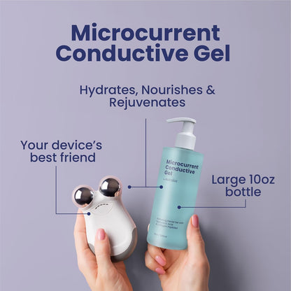 Conductive Gel for Microcurrent Devices - Collagen Peptides & Hyaluronic Acid Boost Skin Radiance - Locks in Moisture for 24 Hours