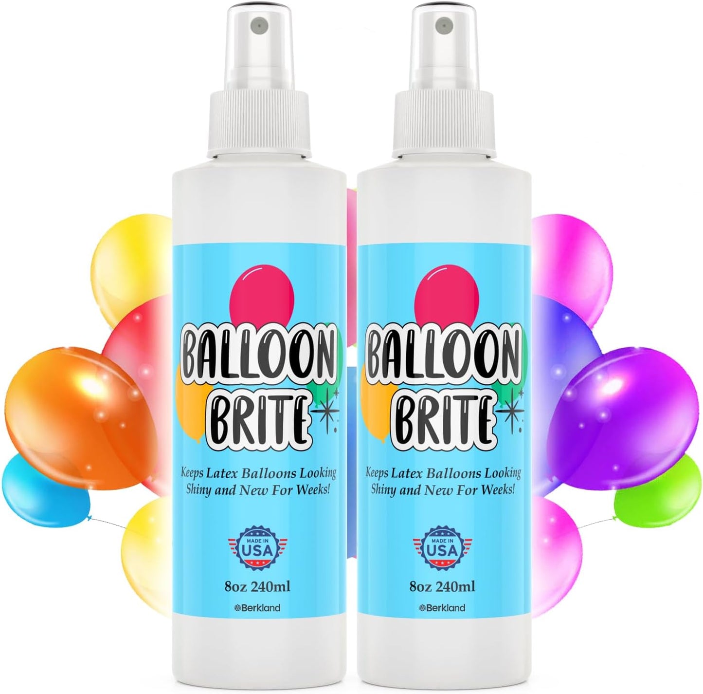 Berkland Balloon High Shine Spray - Elegant Gloss Finish for Latex Balloons, Made in the USA