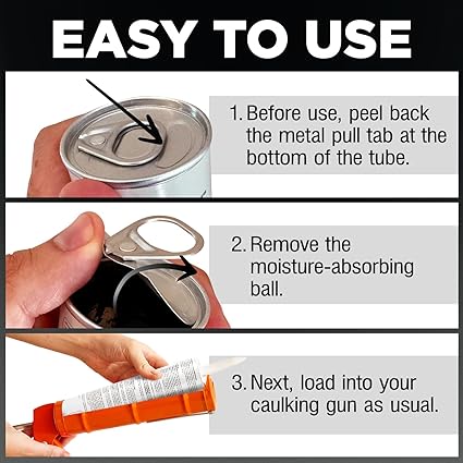 Berkland Black Polyurethane Seam Sealer Automotive Compound Kit - Durable &amp; Flexible Auto Body Filler - Seam &amp; Joint Compound for Bare, Primed or Painted Surfaces - Automotive Seam Sealer [Black]