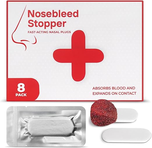 8 Pack Nosebleed Stopper - Helps Stop Nose Bleed Fast & Painless - Nose Bleed Plugs for Kids & Adults