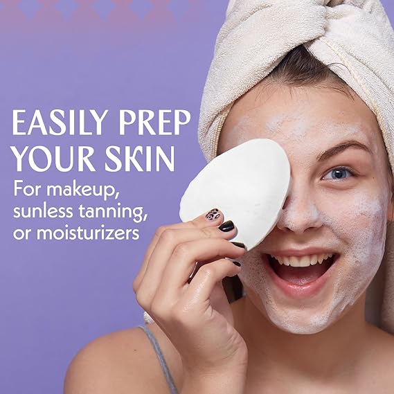 Berkland Regular Exfoliating Facial Sponge for Face - Daily Cleansing Face Scrubber - Exfoliating Pads - Puf for Removing Makeup, Dirt, and Dead Skin - Reusable Face Pads Buf Dirt Away