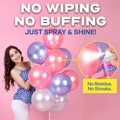 Berkland [2-Pack] XL Party Brite Balloon Shine Spray – Instant, Long-Lasting Gloss for Latex Balloons – Dropcloth Included, No-Wipe, Mess-Free, Water-Resistant, Silicone-Based Aerosol for Stunning Party Decor