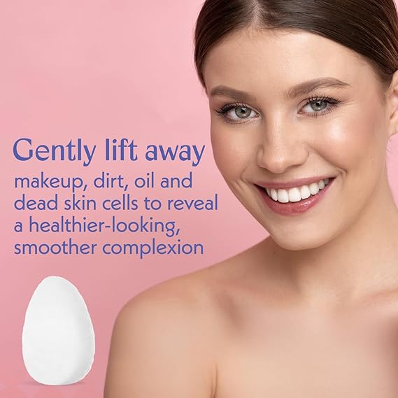 Berkland Regular Exfoliating Facial Sponge for Face - Daily Cleansing Face Scrubber - Exfoliating Pads - Puf for Removing Makeup, Dirt, and Dead Skin - Reusable Face Pads Buf Dirt Away