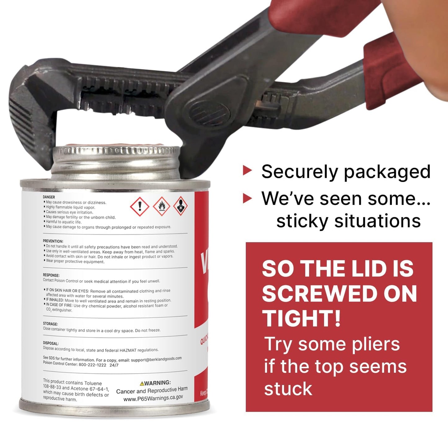 Berkland Vinyl Cement Glue - Super Glue for Inflatables - Waterproof, Fast-Setting, Flexible Bond for Pool Liners, Vinyl Fabrics, Tent, and Tarps