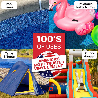 Berkland Vinyl Cement Glue - Super Glue for Inflatables - Waterproof, Fast-Setting, Flexible Bond for Pool Liners, Vinyl Fabrics, Tent, and Tarps