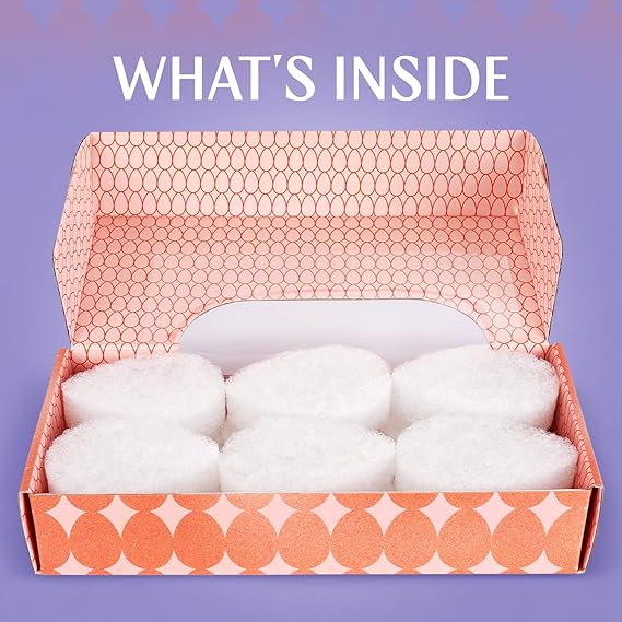 Berkland Regular Exfoliating Facial Sponge for Face - Daily Cleansing Face Scrubber - Exfoliating Pads - Puf for Removing Makeup, Dirt, and Dead Skin - Reusable Face Pads Buf Dirt Away