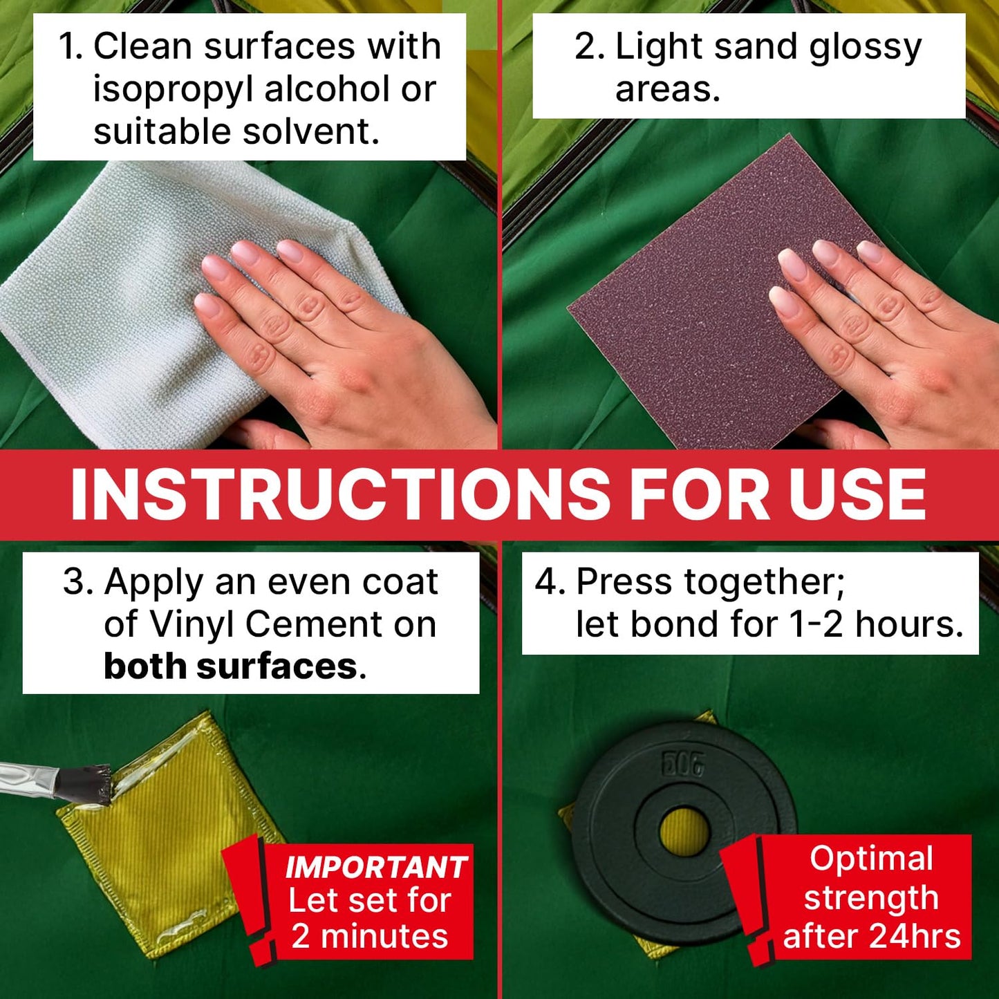 Berkland Vinyl Cement Glue - Super Glue for Inflatables - Waterproof, Fast-Setting, Flexible Bond for Pool Liners, Vinyl Fabrics, Tent, and Tarps