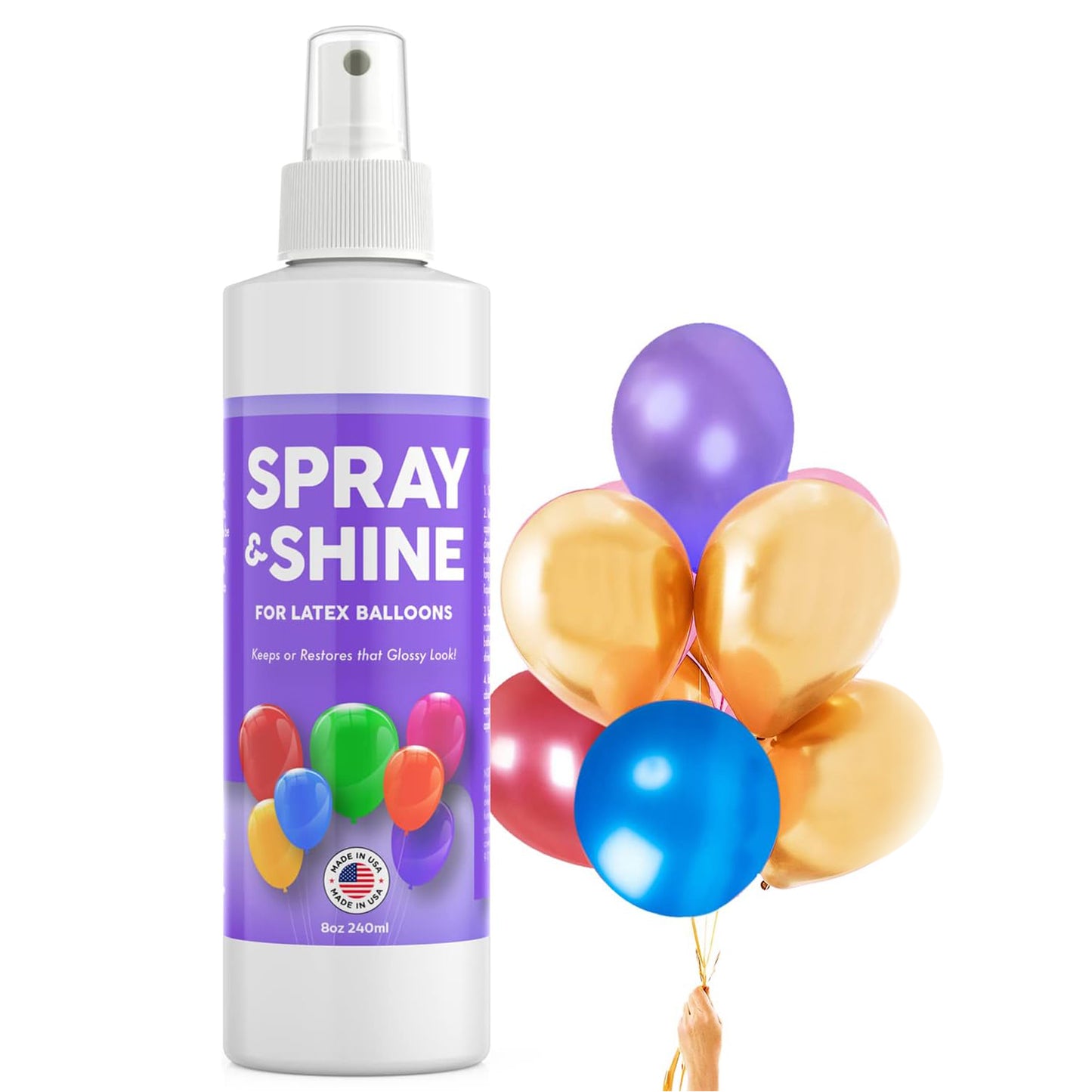 Berkland Hi Gloss Shine Spray for Latex Balloons - Made in USA