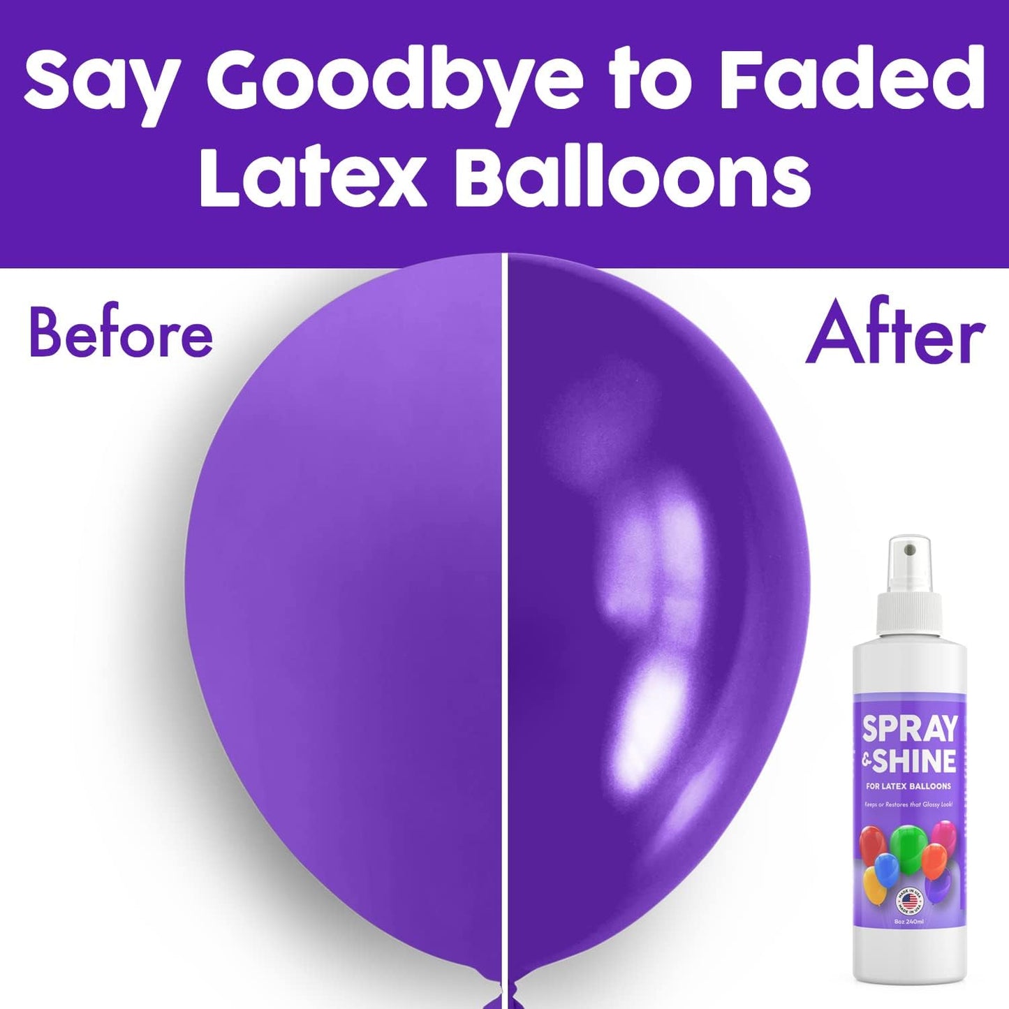 Berkland Hi Gloss Shine Spray for Latex Balloons - Made in USA