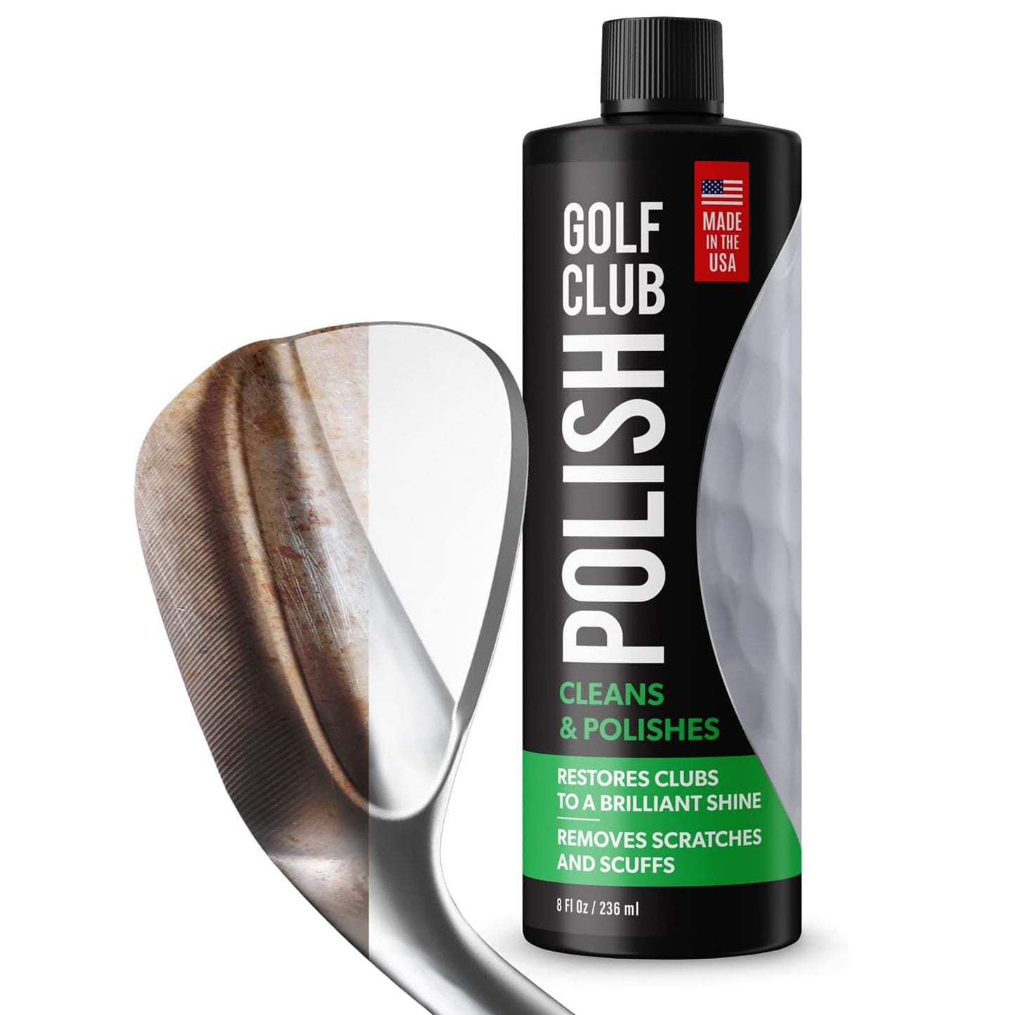 Berkland Golf Club Polish & Scratch Remover - Made in USA | Instant Cleaner & Polishing Kit - 8oz Cream Compound