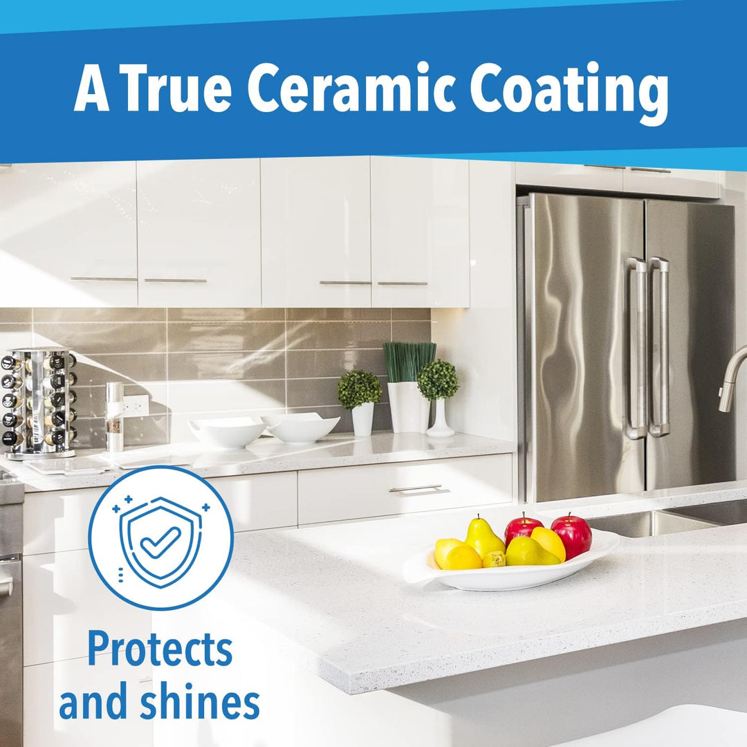 Berkland Ceramic Coating Spray - Prevents Fingerprints on Stainless Steel, Countertops &amp; Glass - Made in USA - 8 fl oz Bottle