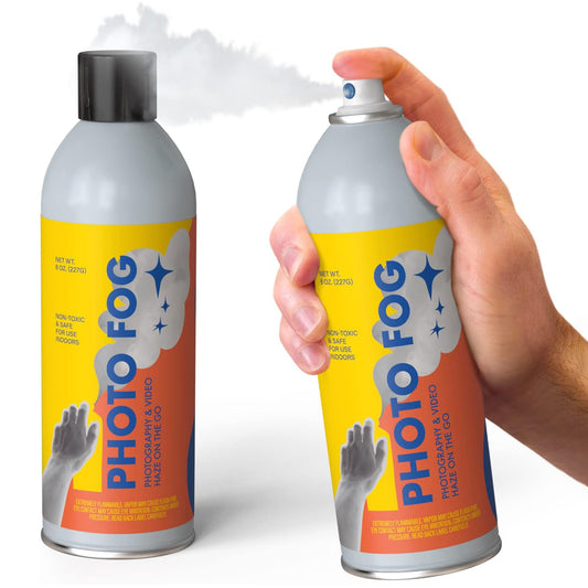 Photo Fog Atmosphere Spray [2 Pack] | Made in USA | Safe Fog Machine Alternative | Smoke & Haze in a Can | 8oz Fog Spray Cans