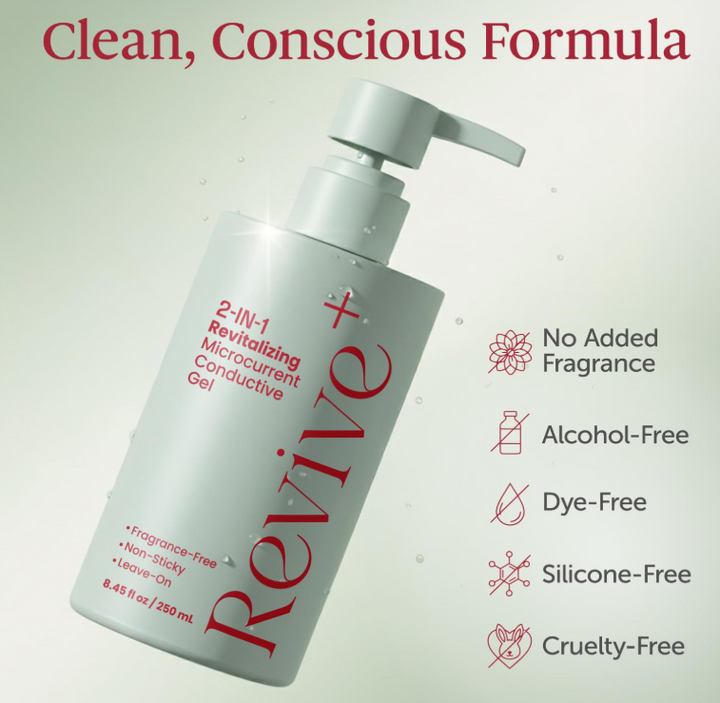AuraLux 2-in-1 Microcurrent Gel — Conductor + Hydrating Serum, 8.45oz